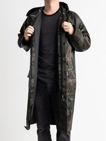 0027-2 Камуфляжний чоловічий плащ-дощовик (2 од., розміри батал: XL. 2XL)
