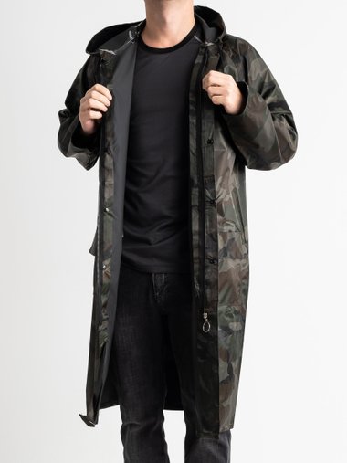0027-2 Камуфляжний чоловічий плащ-дощовик (2 од., розміри батал: XL. 2XL)