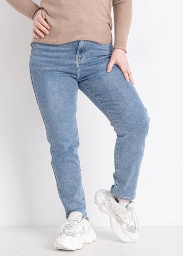 0037 Блакитні жіночі джинси (NEW JEANS, стрейчевые, 6 од. розміри напівбатал: 28. 29. 30. 31. 32. 33) - фото 2