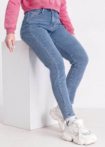0039 Блакитні жіночі джинси (NEW JEANS, стрейчеві, 6 од., розміри норма: 25. 26. 27. 28. 29. 30) - фото 2