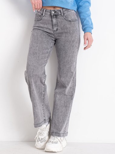 0055 Сірі жіночі джинси кльош (NEW JEANS, стрейчеві, 6 од., розміри норма: 25. 26. 27. 28. 29. 30)