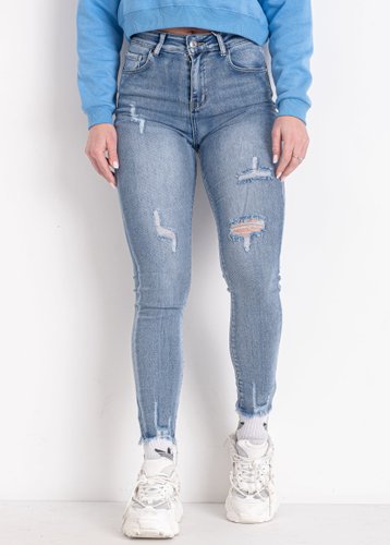 0066 Блакитні жіночі джинси (NEW JEANS, стрейчеві, 6 од., розміри норма: 25. 26. 27. 28. 29. 30) - фото 2