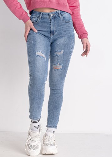 0067 Блакитні жіночі джинси (NEW JEANS, стрейчеві, 6 од., розміри напівбатал: 28. 29. 30. 31. 32. 33) - фото 2