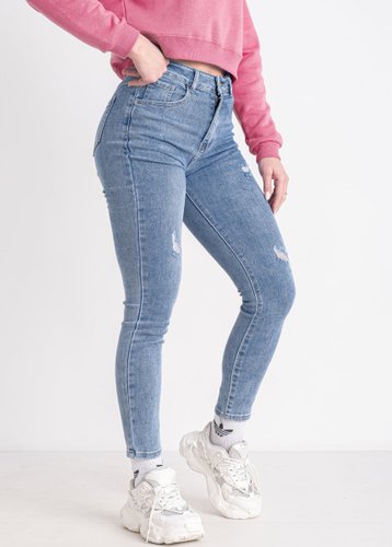 0070 Блакитні жіночі джинси (NEW JEANS, стрейчеві, 6 од., розміри норма: 25. 26. 27. 28. 29. 30) - фото 2