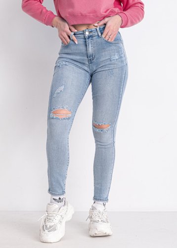 0071 Блакитні жіночі джинси (NEW JEANS, стрейчеві, 6 од., розміри напівбатал: 28. 29. 30. 31. 32. 33) - фото 2
