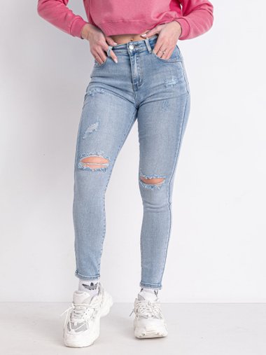 0071 Блакитні жіночі джинси (NEW JEANS, стрейчеві, 6 од., розміри напівбатал: 28. 29. 30. 31. 32. 33)