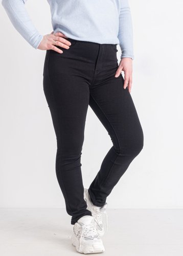 0086 Чорні жіночі джинси (NEW JEANS, стрейчеві, 6 од., розміри батал: 31. 32. 33. 34. 36. 38) - фото 2