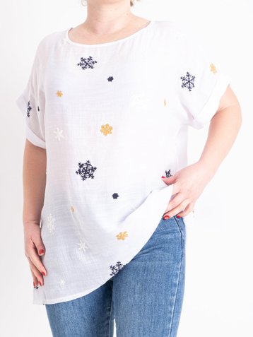 0703 Біла жіноча блузка (4 од., розміри батал: XL. 2XL. 3XL. 4XL)