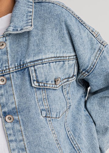 0921-6A Блакитна підліткова джинсова куртка (MODA, на 9-11 років, 3 од., розмір на бірках: 130.140.150) - фото 6