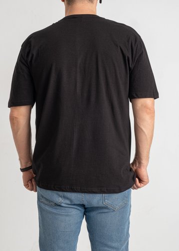 1589 Чорна чоловіча футболка (ALPER, 4 од., розміри батал: 2XL. 3XL. 4XL. 5XL) - фото 5