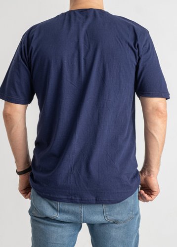 1590-2 Синя чоловіча футболка (ALPER, 4 од., розміри батал: 2XL. 3XL. 4XL. 5XL) - фото 5