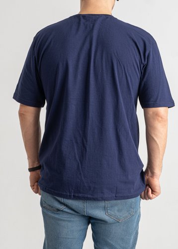1591-2 Синя чоловіча футболка (ALPER, 4 од., розміри батал: 2XL. 3XL. 4XL. 5XL) - фото 5