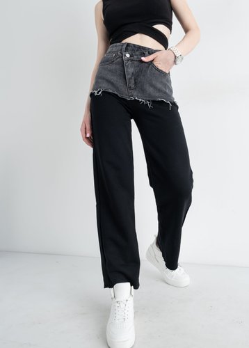 3807 Чорні жіночі джинси (E-COOL JEANS, стрейчеві, 7 од., розміри норма: S. S. S. S. M. M. XL) - фото 2