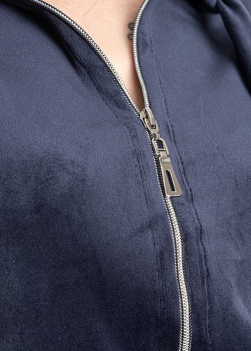 8756-2 Темно-синій жіночий спортивний костюм (велюровий, 4 од., розміри напівбатал: 48. 50. 52. 54) - фото 6