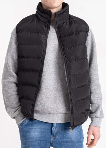 88011-1 Чорна чоловіча жилетка (синтепон, 6 од. розміри норма: M. M. L. L. XL. 2XL) - фото 2