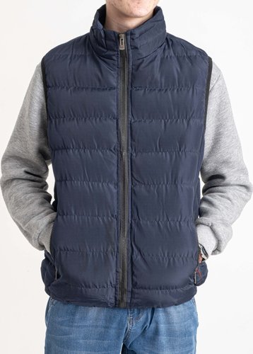 88011-2 Синя чоловіча жилетка (синтепон, 6 од., розміри норма: M. L. XL. XL. 2XL. 3XL) - фото 2